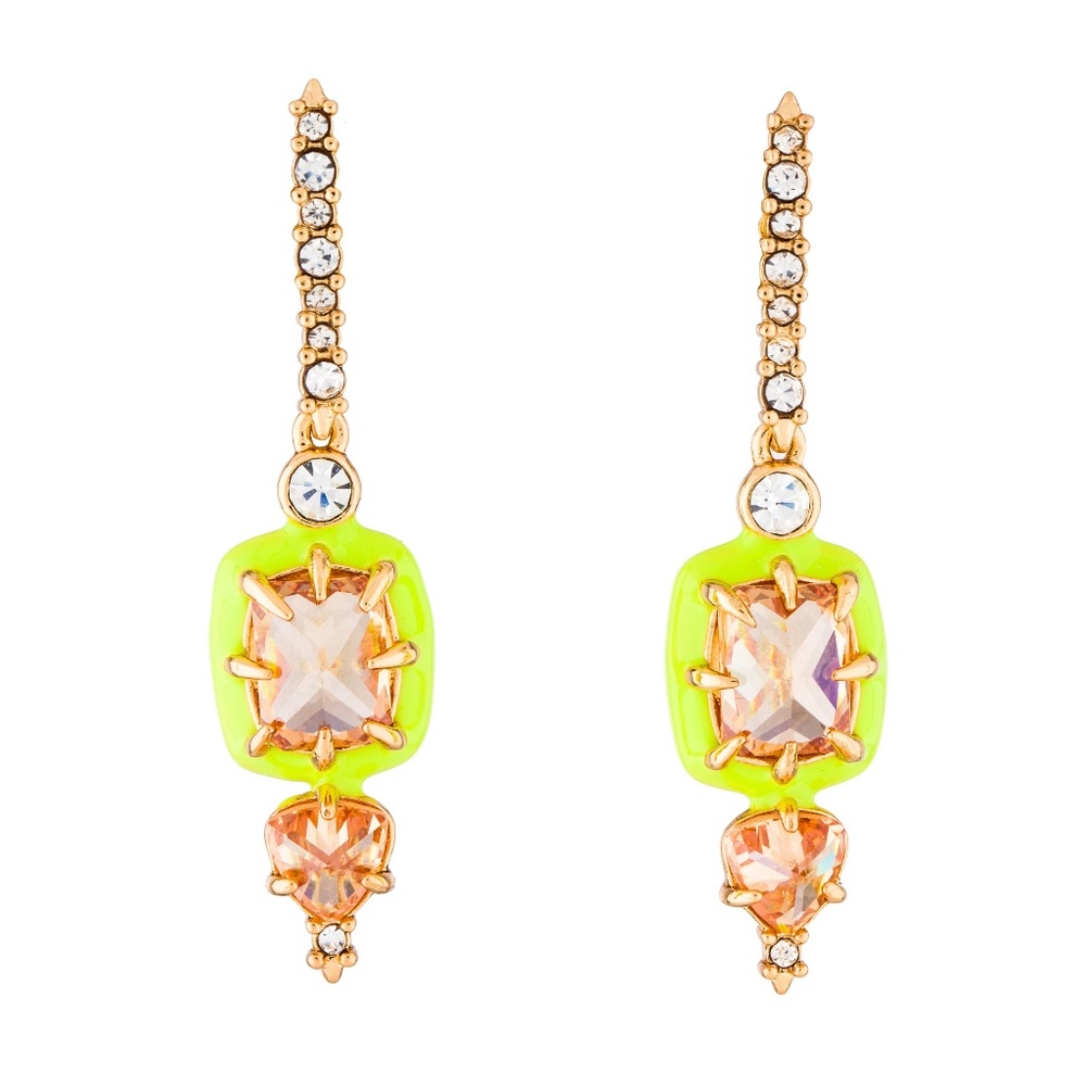 Alexis Bittar Crystal and Enamel Drop Earrings